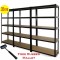 Garage Shelving 3x Black Shed Utility Greenhouse Industrial Storage Racks Bays