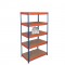 Heavy Duty Garage Shelving Blue & Orange 5 Tier 900mm Wide Workshop Bay