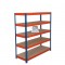 Heavy Duty Garage Shelving Blue & Orange 5 Level 1600mm High Stockroom Bay