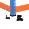 Garage Shelving Heavy Duty Workshop Racking Blue And Orange 4 Tier Chipboard Shelves Storage Bay