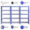 Industrial Racking Heavy Duty Steel Blue Garage Shelving 5 Tier 75cm Wide Shelves Racks Bays