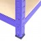 Industrial Racking Heavy Duty Metal Corner Racking Garage Shelving 5 Tier Racks Bays Blue Steel