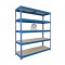 Garage Shelving Heavy Duty Blue Steel Industrial Racking With 5 Chipboard Shelves Warehouse Shelving Unit