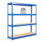 Heavy Duty Garage Shelving Blue 4 Tier Chipboard Shelves Industrial Racking Unit