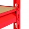 Corner Industrial Racking Garage Shelving 90cm Red Storage Units Heavy Duty Metal Shelves MDF