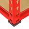 Corner Industrial Racking Garage Shelving 90cm Red Storage Units Heavy Duty Metal Shelves MDF