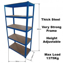 Industrial Garage Shelving Heavy Duty Blue Tier Workshop Racking Storage Bay