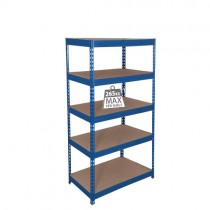 Workshop Garage Shelving Heavy Duty Industrial Racking Blue 5 Tier 900mm Wide Storage Bay