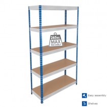 Industrial Racking 5 Tier 1200mm Wide Heavy Duty Garage Metal Racking Unit