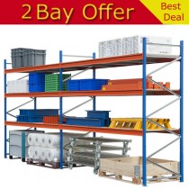 Industrial Racking Heavy Duty Workshop Wide Span Garage Shelving 2 Bays Offer